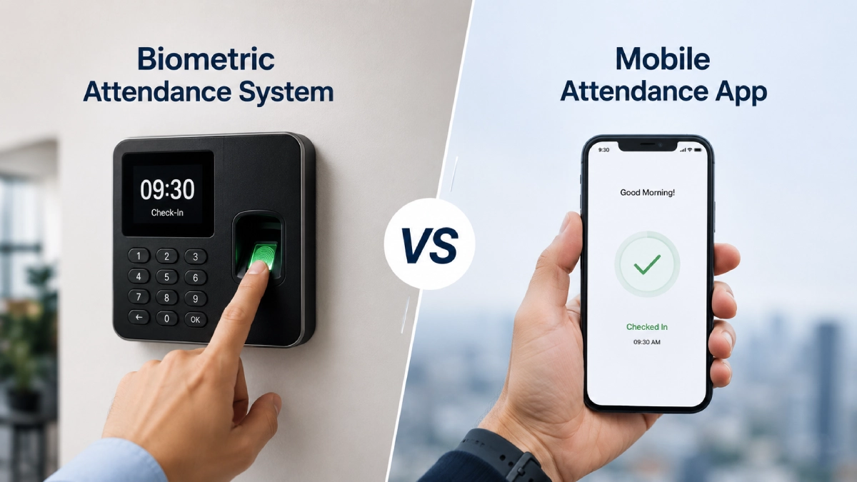 A comparison between Mobile attendance app and Biometric attendance system