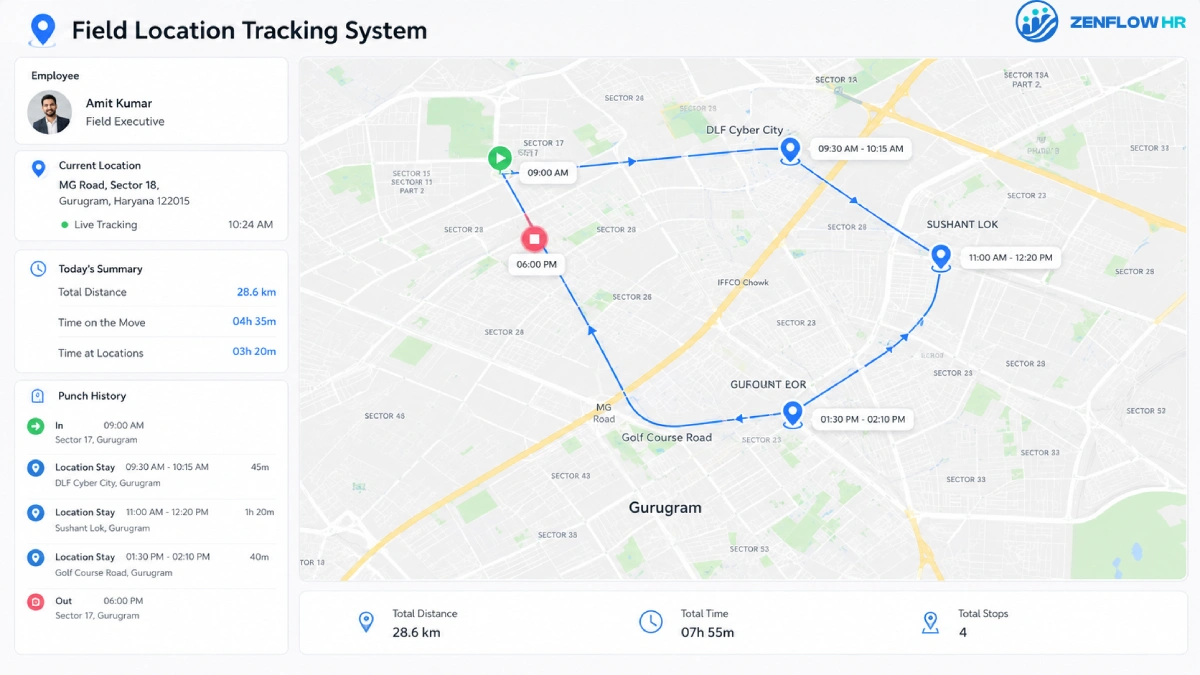 Employee Live Location Tracking