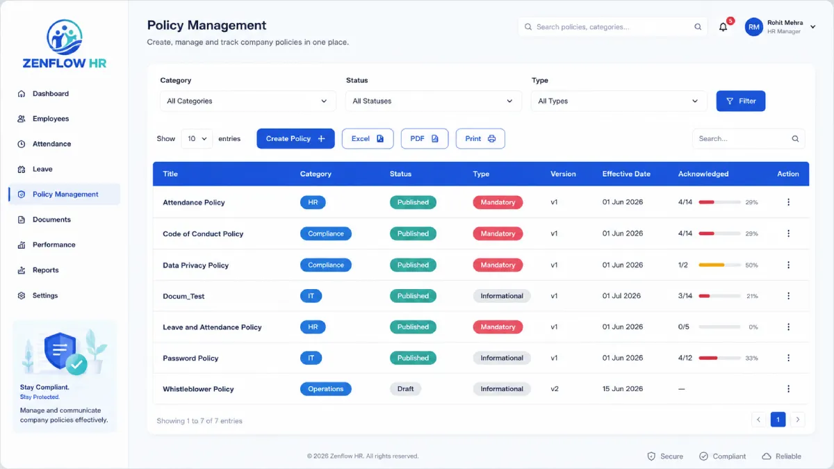 POLICY & CONSENT MANAGEMENT feature preview